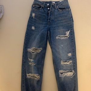 Ripped mom jeans